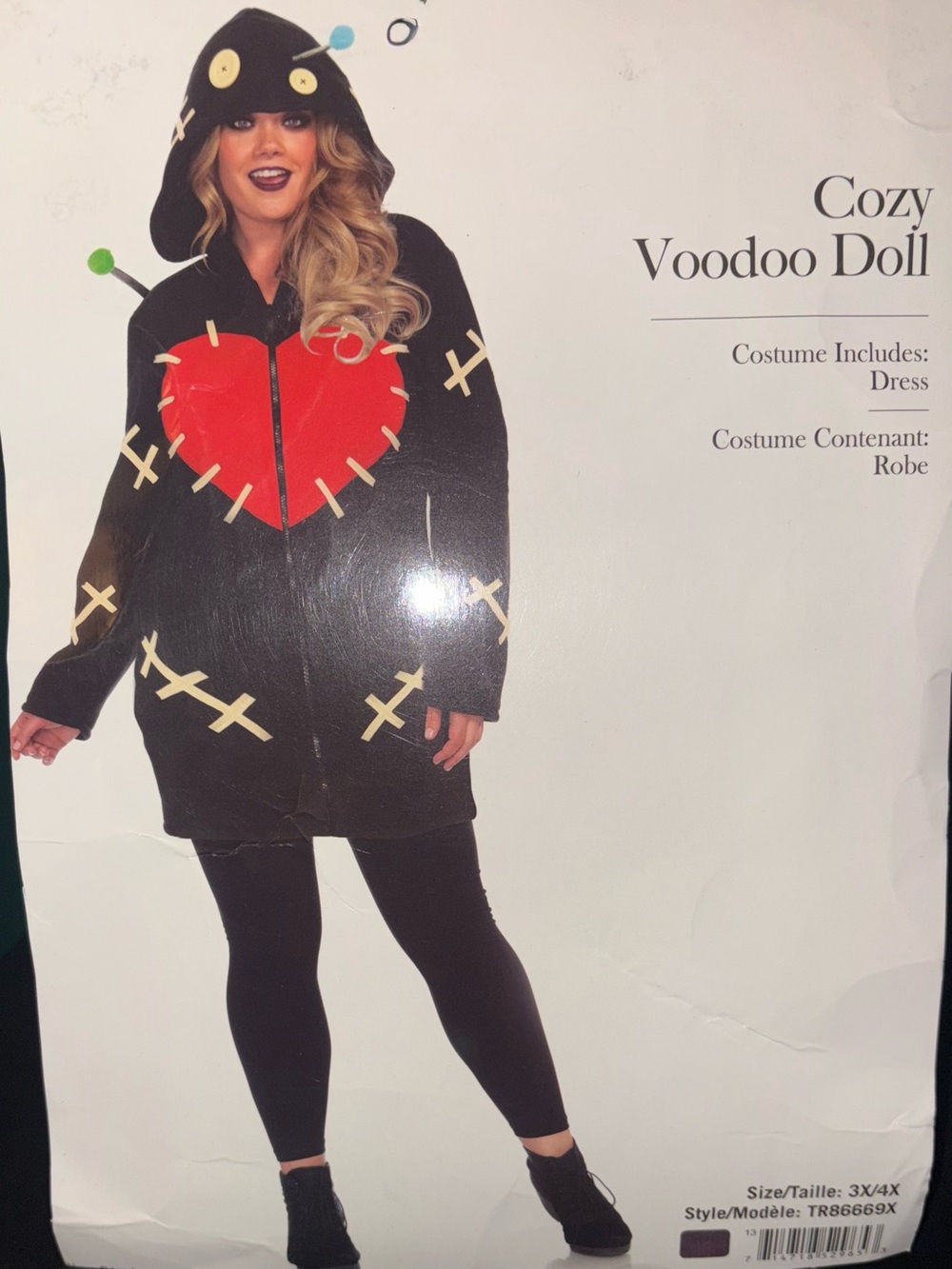Halloween 🎃 Halloween Cozy Voodoo Doll Costume Size 3x/4X